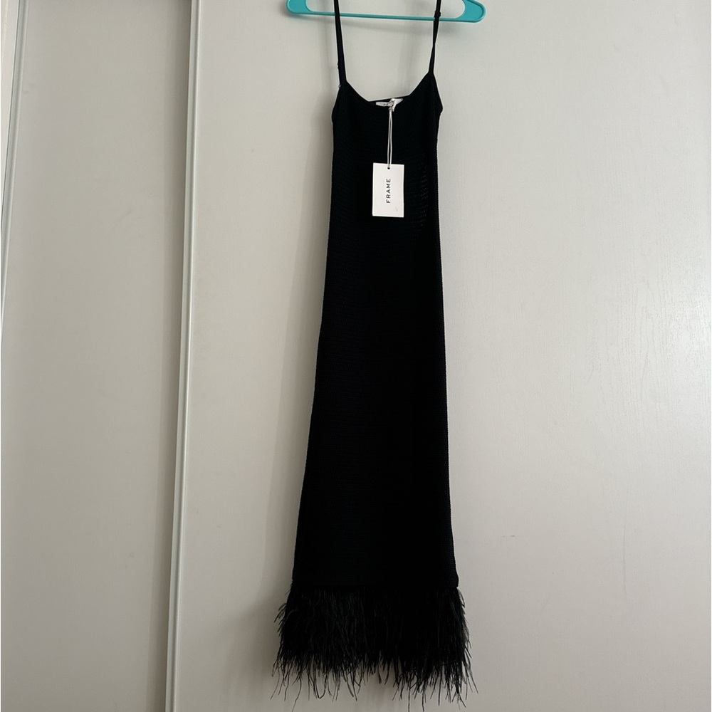 Frame Crochet Feather Bottom Dress